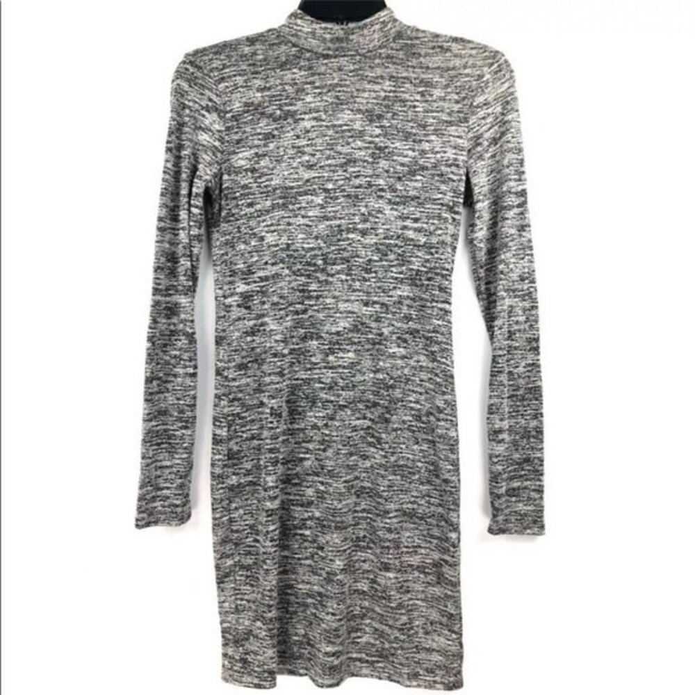 Free Press Womens Gray Sweater Keyhole‎ Dress
